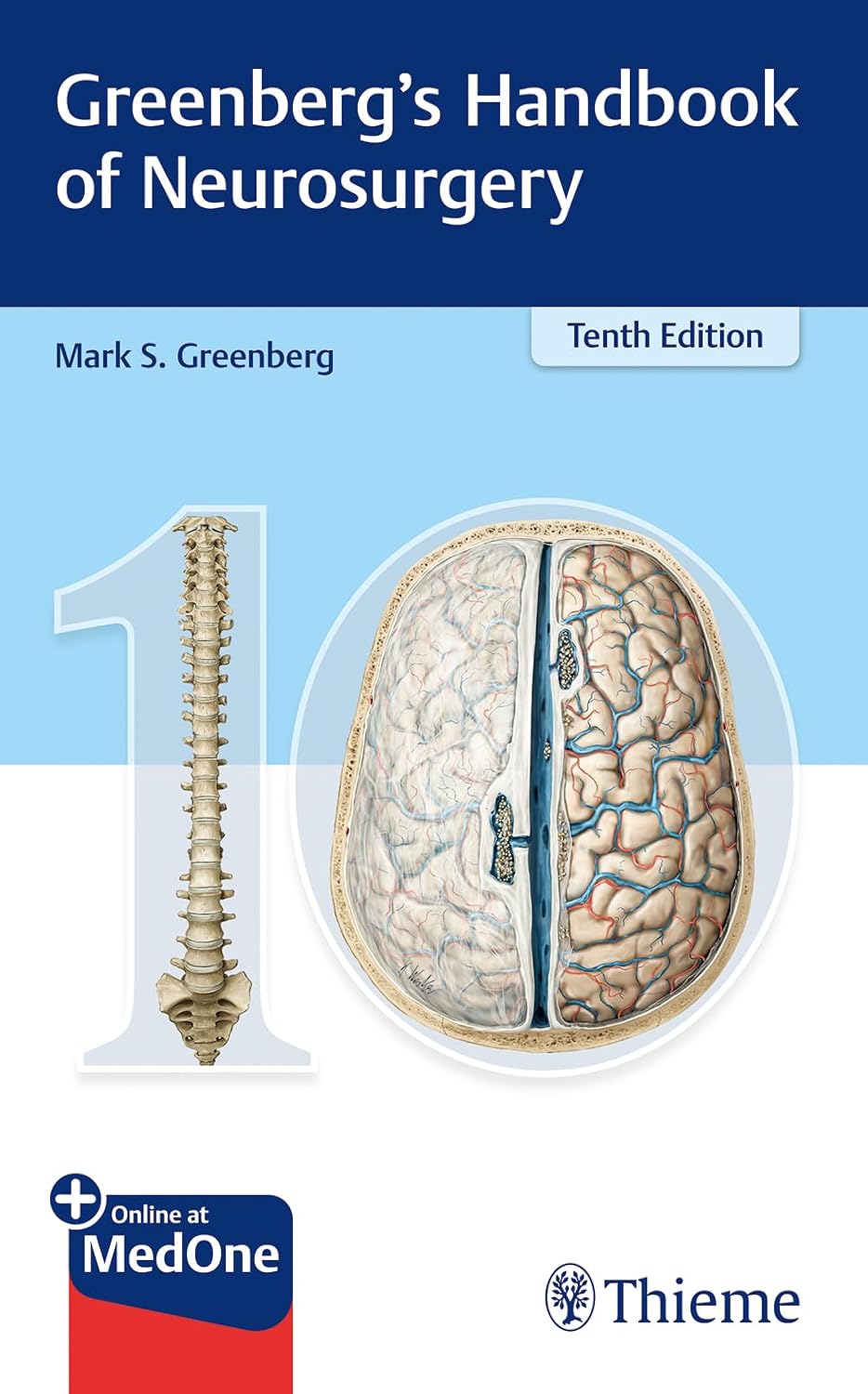 Greenberg’s Handbook of Neurosurgery 10th Edition by Mark S. Greenberg – Thieme medical textbook front cover