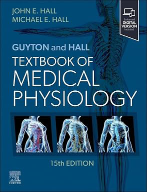 Cover of Guyton and Hall Textbook of Medical Physiology, 15th Edition, by John E. Hall and Michael E. Hall.